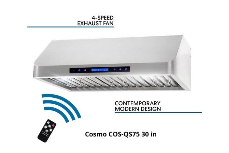 Cosmo COS-QS75 30 inch ductless range hood